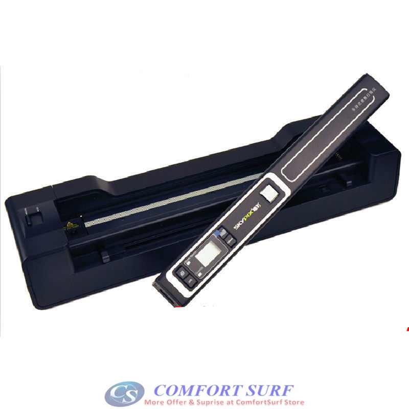 2 in 1 SKYPIX Portable Handheld Scanner TSN450 + Auto Document Feeder Base A02 for Document/Photo Scanning 1200dPi